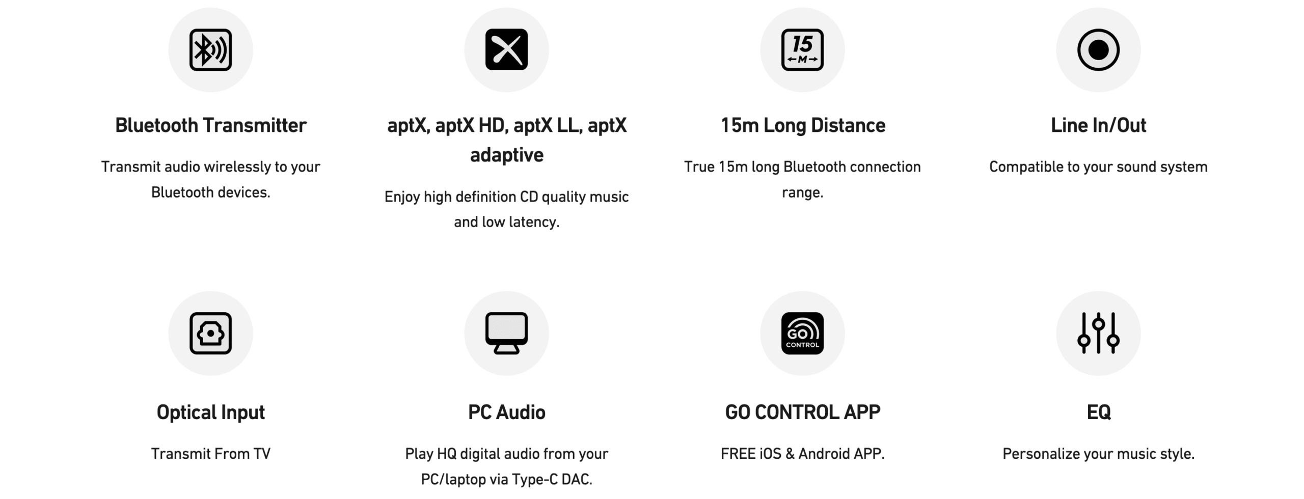 Arylic BT10 Bluetooth Transmitter & Preamp Hi‑Res aptX HD/LL/Adaptive Wi‑Fi & Multi‑Device